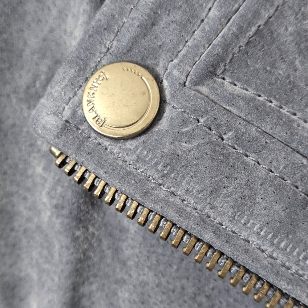 BLANK NYC Blue Suede Moto Jacket - Picture 8 of 12